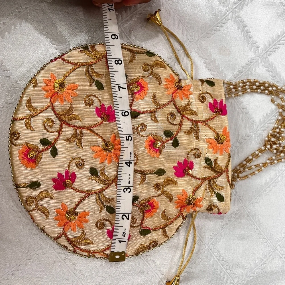 Embroidered Floral Women's Potli Bag